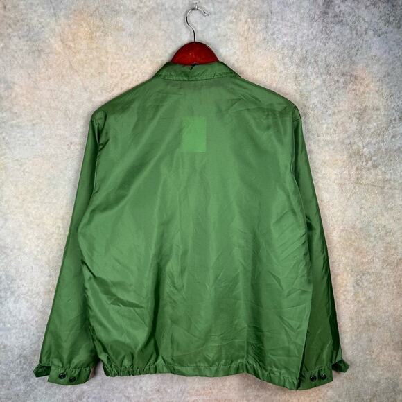 VTG 70s Racing Full Zip Jacket Mens Sz M Green Patch ACCD Seed USA Made Light - Picture 3 of 8